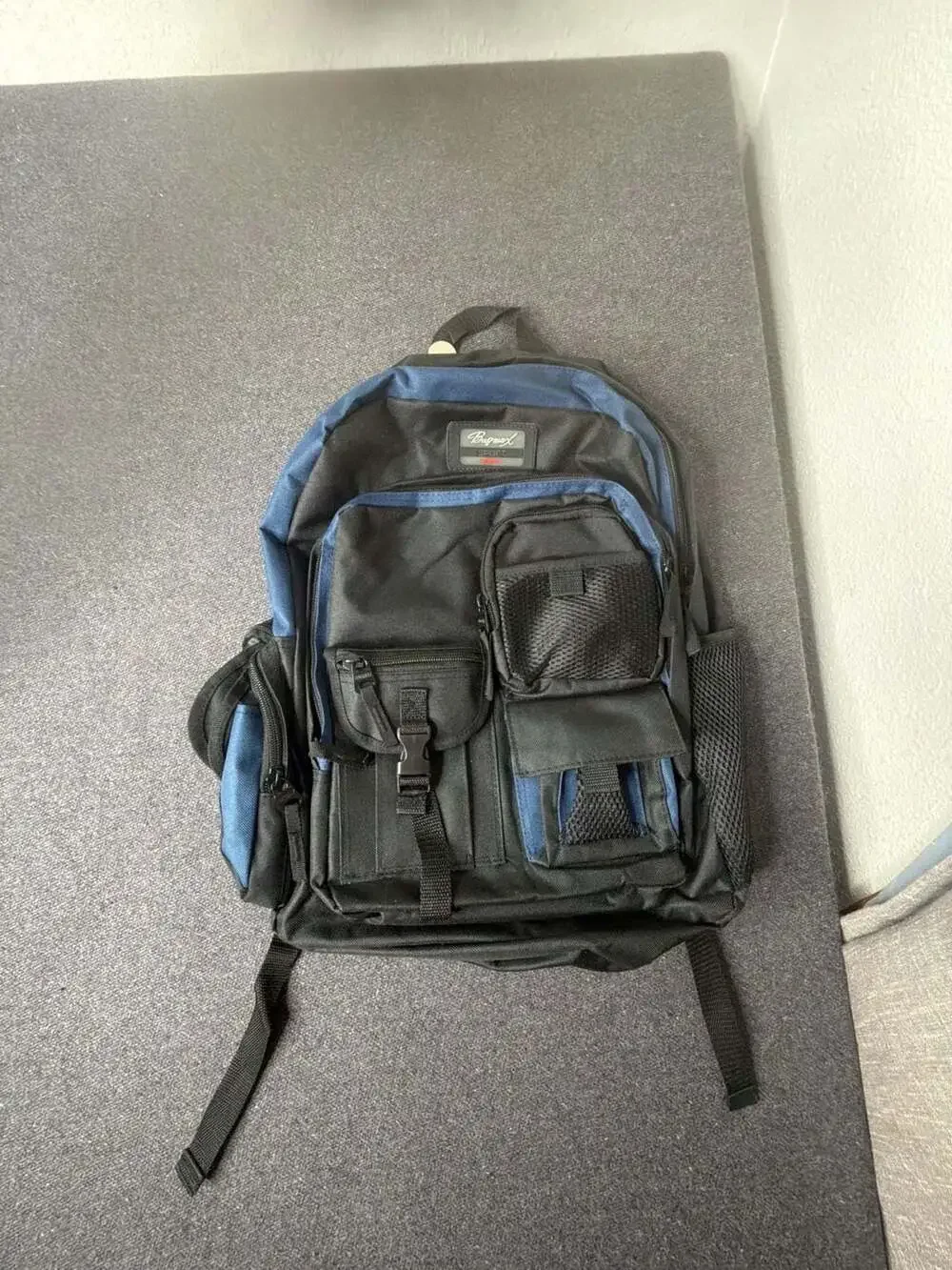 Bagmax Sport Original Multi-Pocket Backpack Style No. BP-301 Black and Blue